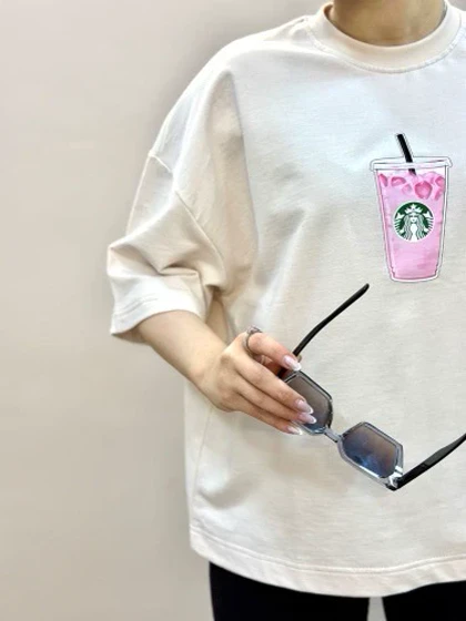 تیشرت باکسی استارباکس میلی