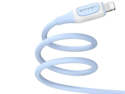 کابل شارژ سریع یواس بی به لایتنینگ 2.4 آمپر یک متری یوسامز Usams Us-SJ595 Cable Lighting 2.4A Charging & Data Cable 1M