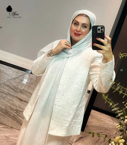 مانتو کتی جواهردوزی طرح شکوفه کد 14003698