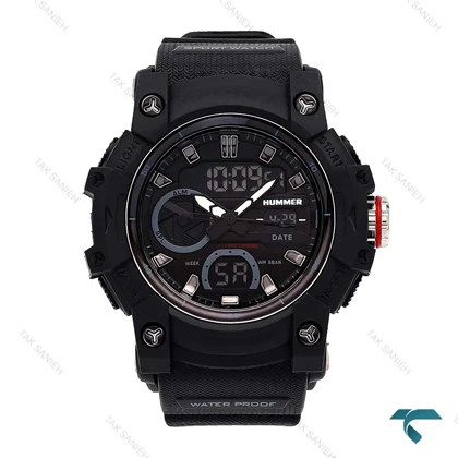 ساعت هامر دوزمانه 1440 مردانه فول مشکی Hummer-6514-G