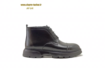 نیم بوت مردانه بندی بغل زیپ‌دار چرم طبیعیsi168