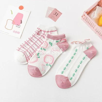 جوراب مچی طرح Peach