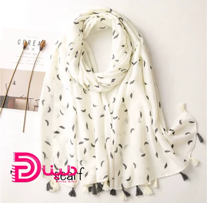 شال طرح پر نخ پنبه وارداتی