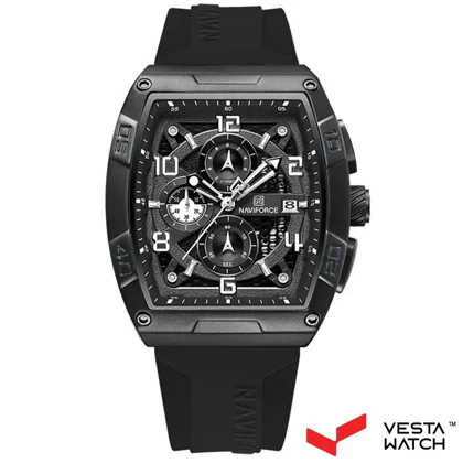 ساعت مچی مردانه نیوی فورس NAVI FORCE مدل NF 8052 B/W/B