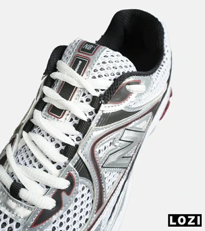 کفش کتانی مردانه و زنانه مشکی طوسی قرمز NEW BALANCE 1064 مدل 8154