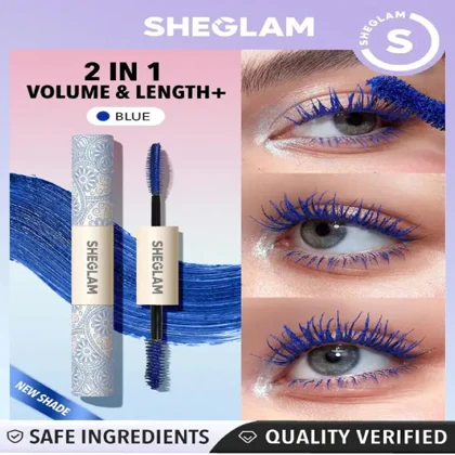 ریمل ضد آب دو سر شیگلم آبی مدل WATERPROOF Blue