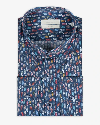 ام کی کالکشن پیراهن آستین بلند mk-22862-navy-blue