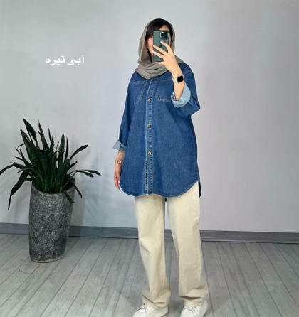 مانتو جین کاغذی نگار