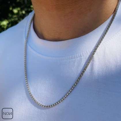 گردنبند نقره مردانه کد 0251248