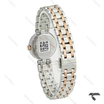ساعت تیسوت Bellissima زنانه دورنگ رزگلد ایندکس یونانی تقویم دار Tissot-10202-L