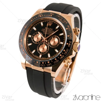 ساعت رولکس دیتونا مردانه سه موتوره رزگلد بند رابر 101532