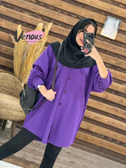 مانتو لینن راه راه سرجیب دوبل