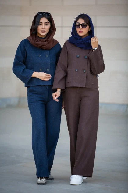 پالتو کراپ کت یقه قیفی