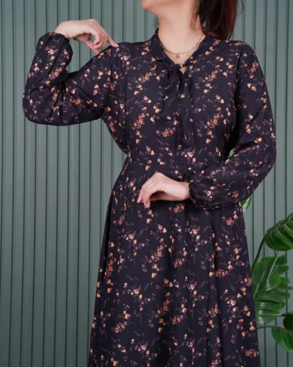 پیراهن کلوش فلور# 7344