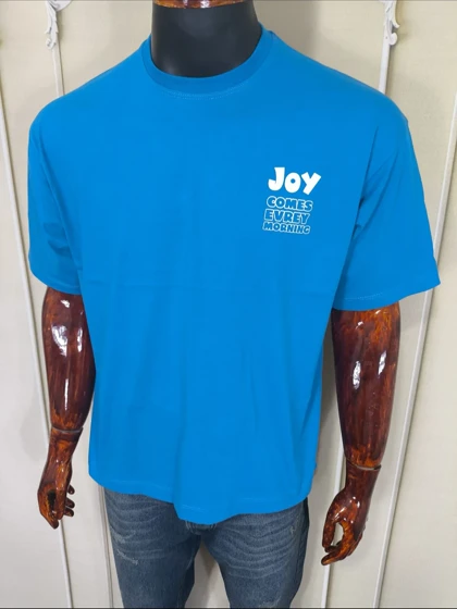 تیشرت یقه گرد مردانه آبی