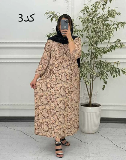 پیراهن پلاس سایز مادربزرگی 6053