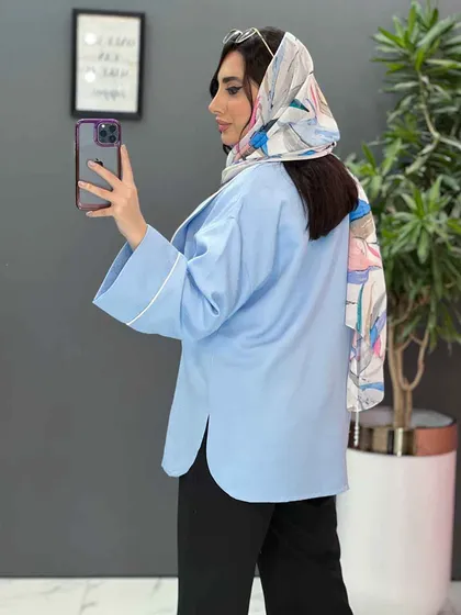 مانتو کتان لمه بغل چاک