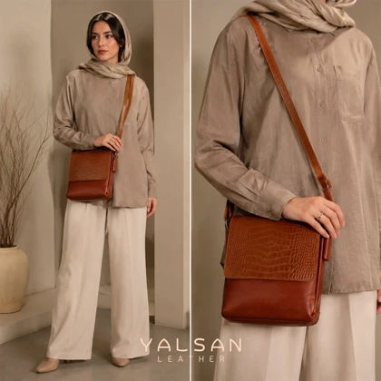 کیف دوشی مردانه چرم یلسان مدل رادمان کد 044-GC