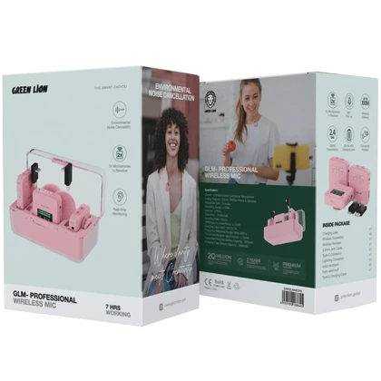 میکروفون وایرلس حرفه ای گرین لاین GNPGLMMICBK