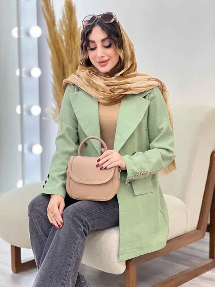 مانتو کتی شاین آستین سه دکمه