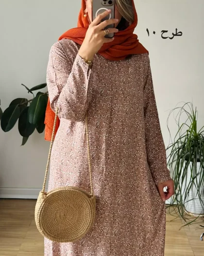 پیراهن ساحلی نخی مینا