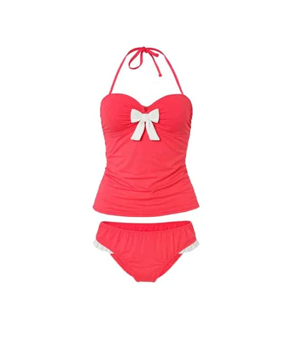 مایو دو تکه کاپ‌دار فنردار beach queen کد 1021