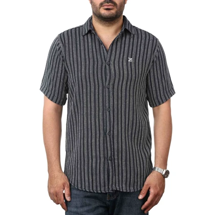 پیراهن آستین کوتاه کنفی مردانه مدل 6111101