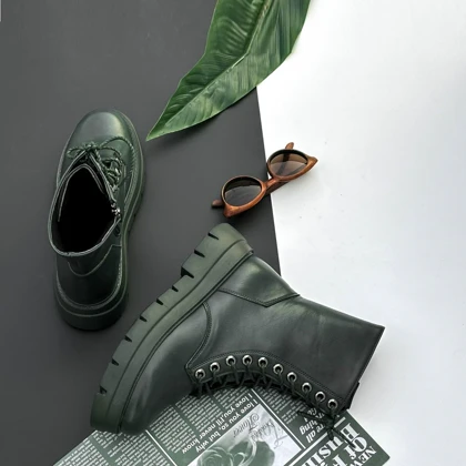 نیم بوت زنانه استرادیواریوس مدل00002-Stradivarius-Flat-Ankle-Boots