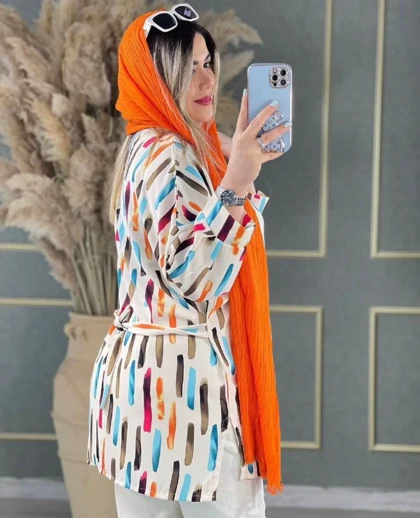 تونیک مانتویی رنگین کمون