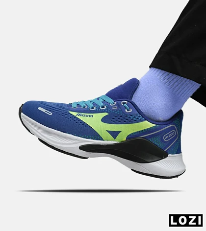 کفش کتانی مردانه آبی سبز MIZUNO wave rider 24