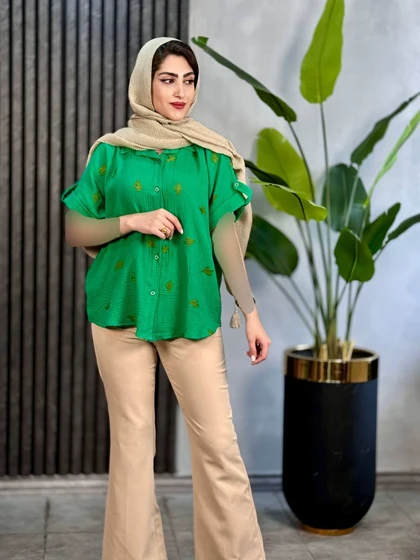 مانتو کاکتوس گلدوزی1822