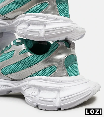 کفش کتانی مردانه و زنانه نقره ای سبز Balenciaga 3XL مدل 5135