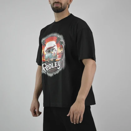 تیشرت باکسی اسپرت ردلی مدل SPL-4B0263 مشکی