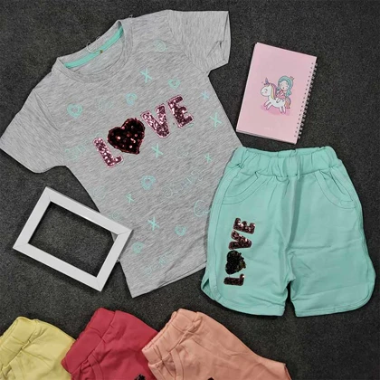 تیشرت و شورت دخترانه LOVE