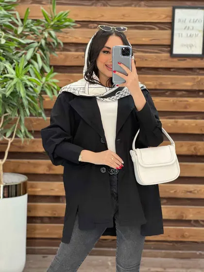 مانتو چهار دکمه سرجیب دوبل