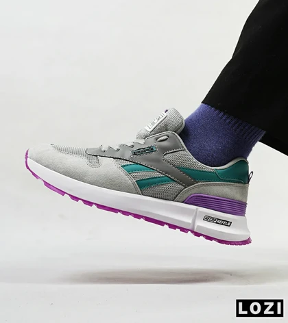کفش کتانی طوسی آبی بنفش REEBOK Unphased Pro
