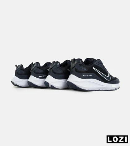 کفش کتانی مردانه و زنانه سرمه ای سفید نایک NIKE air zoom مدل 7184