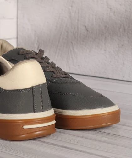 کفش ونس اسپرت طوسی تیره و کرم 8161