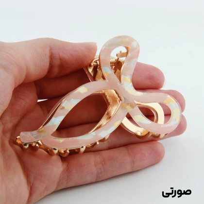 کلیپس دخترانه فلزی مدل پاپیونی آبرنگی