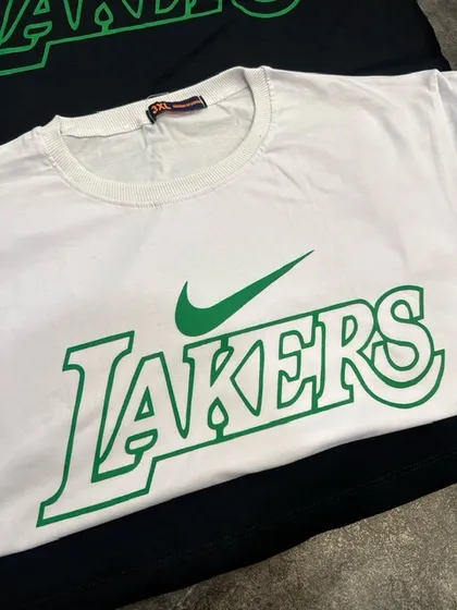 تیشرت لیکرز Lakers سایز بزرگ قواره دار نخ پنبه تا 5 ایکس لارج