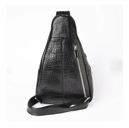کیف دوشی ویتارا چرم کروکودیل مشکی