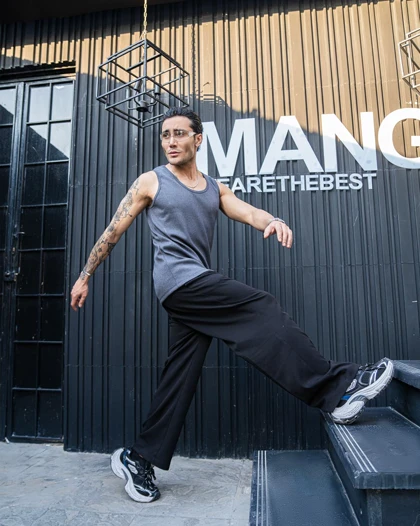 رکابی تنک تاپ ساده کوپ آیسان اسلامی سنگ شور طوسی