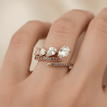 انگشتر دخترانه مدل طاووس