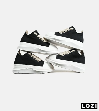 کفش کتانی مردانه مشکی سفید Rick Owens