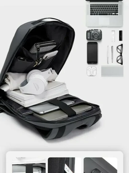 کوله پشتی اورجینال بنج مدل BANGE - BG22188 + قفل ضد سرقت