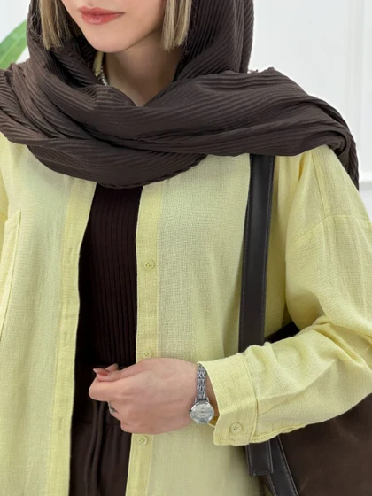 مانتو کنفی خنک تابستانه - لیمویی