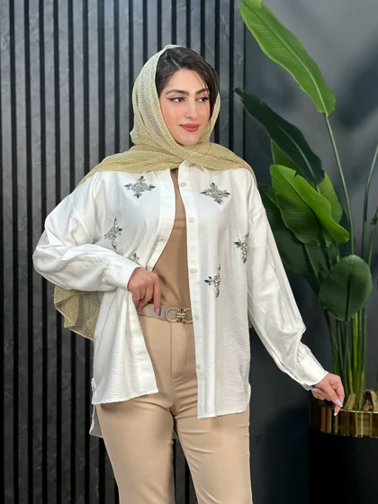 مانتو سنگدوزی سوین کد 1697