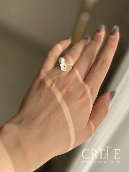 انگشتر مروارید و شکوفه