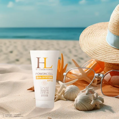 کرم ضدآفتاب رنگی اچ ال مدل SPF50 مناسب انواع پوست، حجم 50 میلی‌لیتر