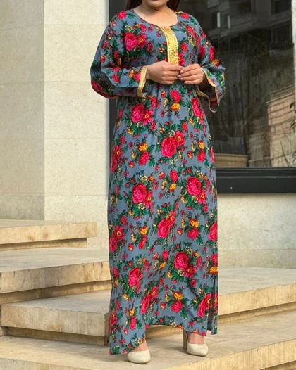 پیراهن ساحلی گل‌دار خارجی 6094